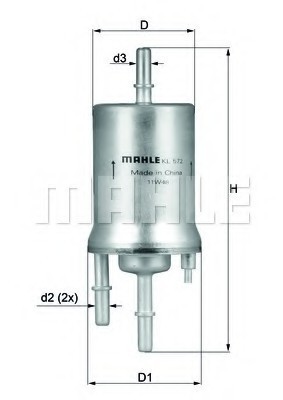 KL572 MAHLE Фильтр топливный Mahle KL572