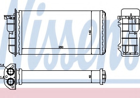 71441 NISSENS (Дания) Радиатор печки 71441 NISSENS