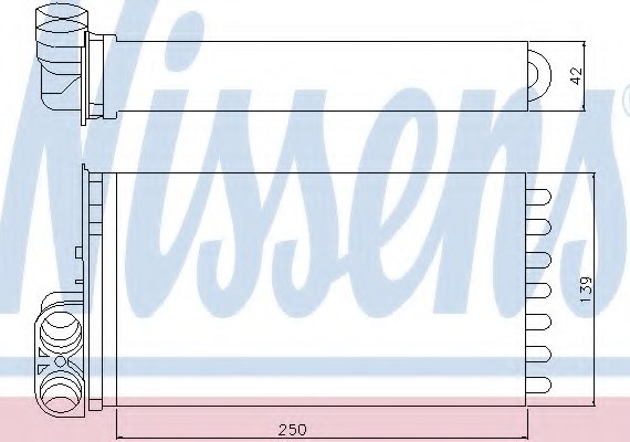71154 NISSENS (Дания) Радіатор опалення пічка PT 1007(05-)1.4 HDi(+)[OE 6448.K9]