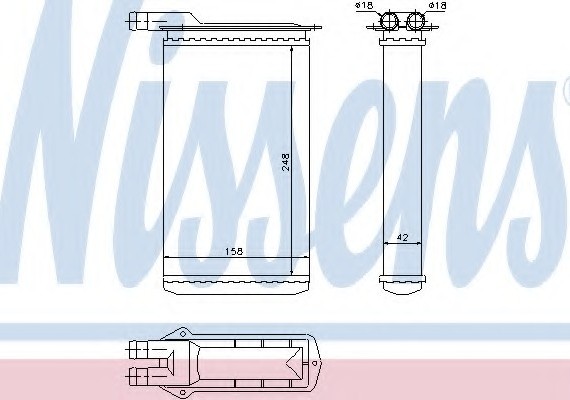 71942 NISSENS (Дания) Радиатор печки 71942 NISSENS