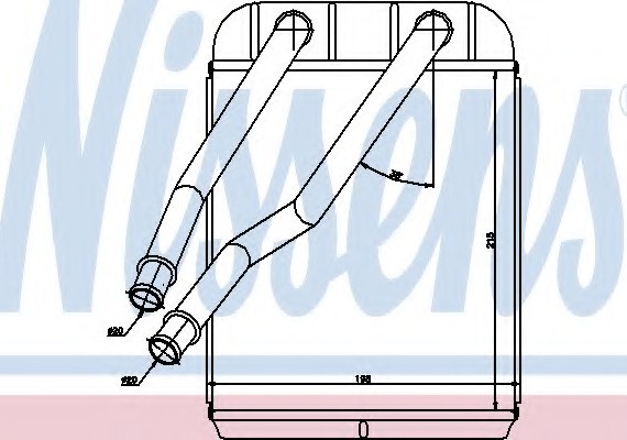 73975 NISSENS (Дания) Радіатор печі 73975 NISSENS