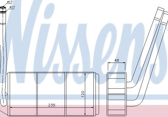 73001 NISSENS (Дания) Радіатор обігріу салону