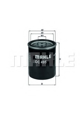 OC495 MAHLE Фильтр масляный OC495 MAHLE