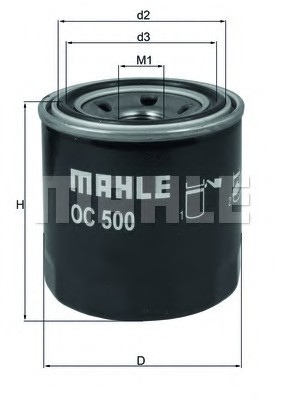 OC500 MAHLE Фільтр масляний OC500 MAHLE