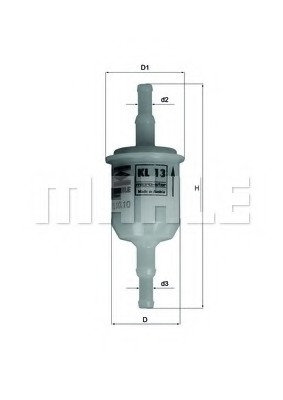 KL13 MAHLE Фильтр топливный Mahle KL13