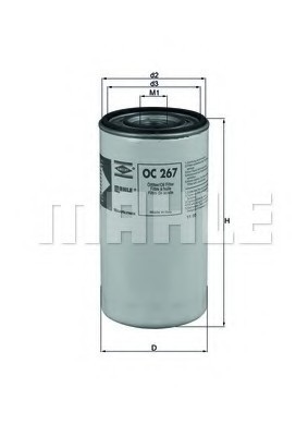 OC267 MAHLE Фильтр масляный Mahle OC267