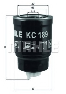 KC189 MAHLE Фильтр топл. (пр-во Knecht-Mahle)
