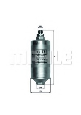 Фото фільтр паливний KL17 MAHLE KL17 MAHLE Фільтр паливний
