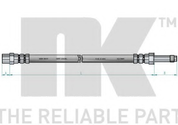 851516 NK Шланг гальмівний 851516 NK