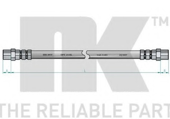 Фото шланг гальмівний 854730 NK 854730 NK 854730 NK Шланг гальмівний 854730 NK