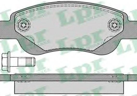 05P1235 LPR Комплект гальмівних колодок з 4 шт. дисків