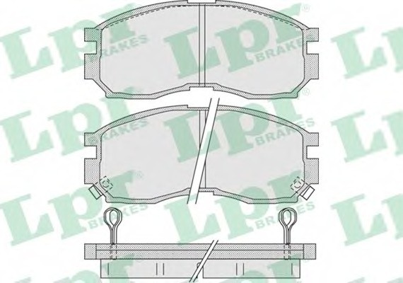 05P1012 LPR Комплект гальмівних колодок з 4 шт. дисків
