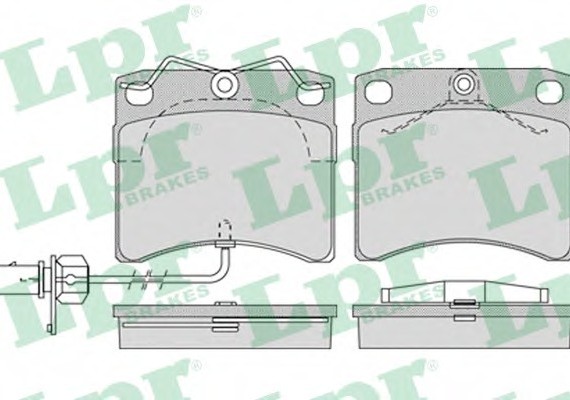 05P984 LPR Комплект гальмівних колодок з 4 шт. дисків