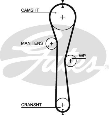 5577XS GATES Ремінь ГРМ 5577XS GATES