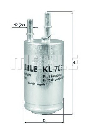 KL705 MAHLE Фильтр топливный KL705