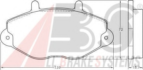 36785 ABS Колодка торм. FORD TOURNEO-TRANSIT передн. (пр-во ABS) 36785