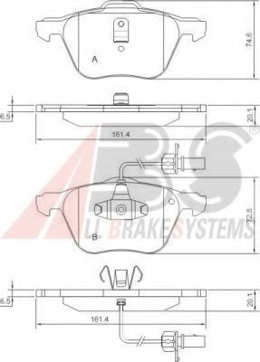 37240 ABS Тормозные колодки дисковые (1 к-т) 37240