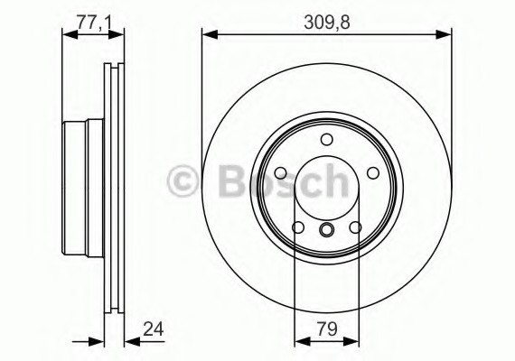 0986479S29 BOSCH Диск гальмівний Premium 2, передній, BMW 520 d 05-08, BMW 520 i 03-05, BMW 525 d 04-07, BMW 525 d Touri 0986479S29 BOSCH