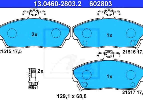 Фото колодки тормозные дисковые передн, HONDA: CIVIC VI Aerodeck 1.4 16V/1.5 16V/1.6 16V/2.0 i D 98-01, C 13046028032 ATE 13046028032 Ate 13046028032 Ate Колодки тормозные дисковые передн, HONDA: CIVIC VI Aerodeck 1.4 16V/1.5 16V/1.6 16V/2.0 i D 98-01, C 13046028032 ATE
