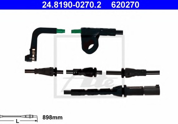 24819002702 Ate Датчик износа тормозных колодок BMW - X5 (E70) - xDrive 48 i BMW - X6 (E71, E72) - xDrive 35 d , пер 24819002702 ATE