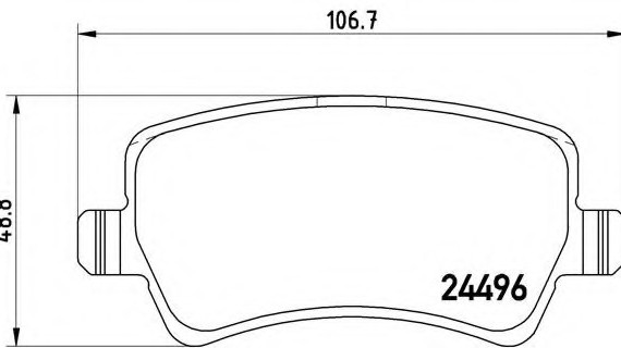 P24078 BREMBO (Германия) Колодки гальмівні дискові FORD: GALAXY 06-, S-MAX 06- \ VOLVO: S80 II 06-, V70 III універсал 07 P24078 BREMBO