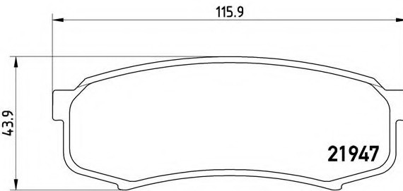 P83024 BREMBO (Германия) Колодки тормозные дисковые задн, LEXUS: GX 470 09-, GX 470 01-09 \ MITSUBISHI: PAJERO IV 3.2 DI-D/3. P83024 BREMBO