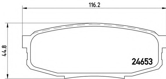 P83098 BREMBO (Германия) Колодки гальмівні дискові задні, LEXUS: LX 570 07-  \  TOYOTA: LAND CRUISER 4.0 VVTi/4.5 D V8/4.5 D-4D P83098 BREMBO