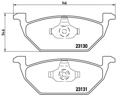 P85041 BREMBO (Германия) Колодки гальмівні дискові передні AUDI: A3  96-03  \  SEAT: CORDOBA  02-09 , IBIZA IV  02-09 , LEON  9 P85041 BREMBO