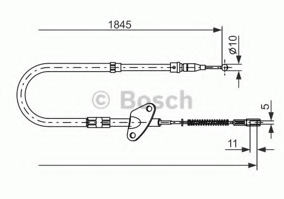 Фото гальмівний трос BOSCH 1987477119 BOSCH 1987477119 BOSCH Гальмівний трос BOSCH