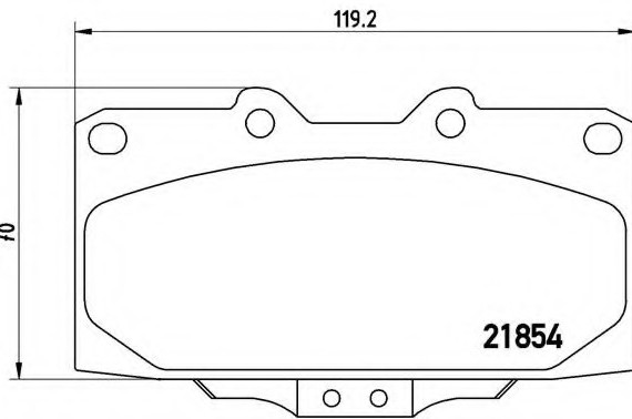 P56034 BREMBO (Германия) Колодки гальмівні дискові передні, NISSAN: 200 SX 2.0 i 16V/2.0 i 16V Turbo 93-99  \  SUBARU: IMPREZA P56034 BREMBO