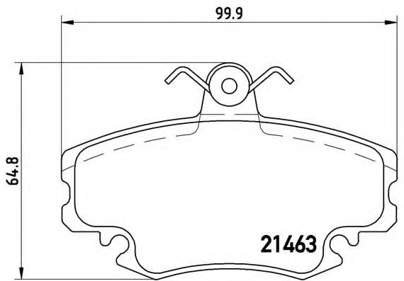 P68038 BREMBO (Германия) Колодки гальмівні дискові передні, ALPINE: V6 2.5 TURBO/2.9 GT 85-92  \  DACIA: LOGAN 1.2 16V/1.4/1.4 P68038 BREMBO