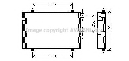 CNA5241D AVA COOLING Радиатор кондиционера CITROEN: BERLINGO (MF) 1.6 HDI 90 96-, XSARA PICASSO (N68) 1.6 HDi 99- \ PEUGEO CNA5241D AVA