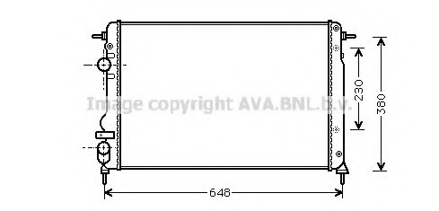 RTA2312 AVA COOLING Радиатор системы охлаждения DACIA: LOGAN 1.5 dCi (LS0J) 04 - , LOGAN MCV 1.5 dCi 07 - \ RENAULT: ME RTA2312 AVA