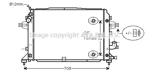 OLA2460 AVA COOLING Радиатор системы охлаждения OPEL: ZAFIRA 1.7 CDTI/1.9 CDTI/2.0 05 - \ VAUXHALL: ZAFIRA Mk II 1.9 CD OLA2460 AVA