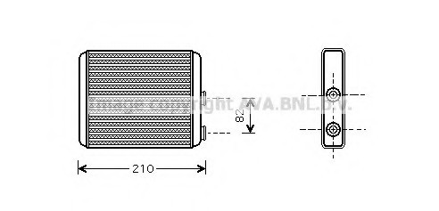 OLA6353 AVA COOLING Радіатор пічки