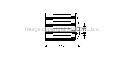 OLA6355 AVA COOLING Теплообмінник, Система опалення салону