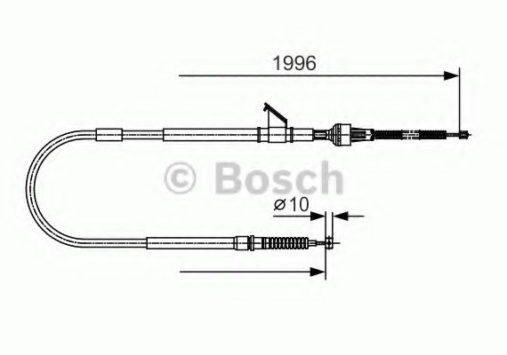 1987482068 BOSCH Трос, стояночная тормозная система mitsubishi coltrodeo (k7_t, k6_t) 2.4 4wd (k75t) 199606-20071 1987482068 BOSCH