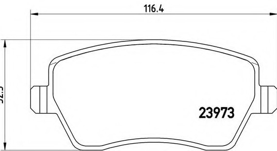 P68033 BREMBO (Германия) Колодки гальмівні дискові передні NISSAN: MICRA C+C (K12) 05-, MICRA III (K12) 03-10 , NOTE (E11) 06 P68033 BREMBO