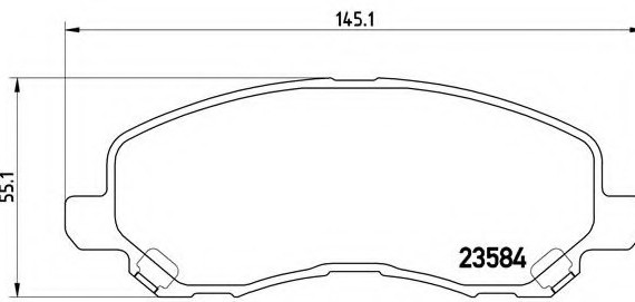 P54030 BREMBO (Германия) Колодки гальмівні дискові передні MITSUBISHI: GALANT VI (EA_) 96-04 , GALANT VI універсал (EA_) 96-0 P54030 BREMBO