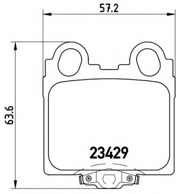 P83045 BREMBO (Германия) Колодки гальмівні дискові задні LEXUS: GS (JZS160) 97-05 , IS I (GXE10) 99-, IS SportCross 01-, SC ( P83045 BREMBO