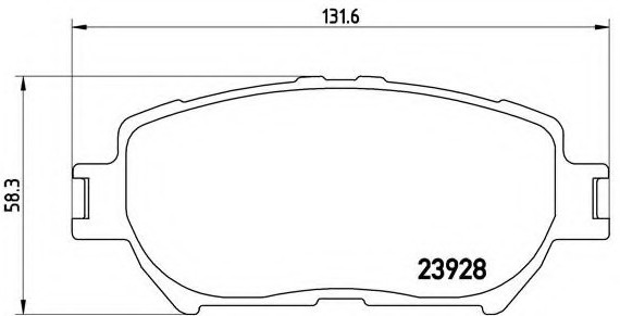 P83062 BREMBO (Германия) Колодки тормозные дисковые передн, TOYOTA: CAMRY 2.0 VVTI/2.4 VVT-i/3.0/3.0 V6/3.3 VVTi 01-06, CROWN P83062 BREMBO