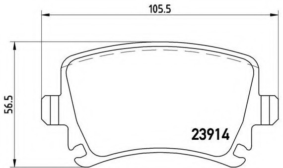 P85073 BREMBO (Германия) Колодки тормозные дисковые задн AUDI: A3 03-, A3 Sportback 04-, A3 кабрио 08-, A4 04-, A4 Avant 04-, P85073 BREMBO