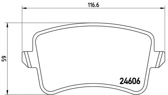 P85100 BREMBO (Германия) Колодки гальмівні дискові задні, AUDI: A4 2.0 TDI/2.0 TDI quattro/2.0 TFSI/2.0 TFSI flexible fuel/2. P85100 BREMBO