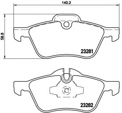 P06030 BREMBO (Германия) Колодки гальмівні дискові передні, MINI: MINI 1.4/Cooper/Cooper S/One/One D/S Works/Works 01-06, MIN P06030 BREMBO