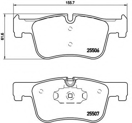 P06070 BREMBO (Германия) Колодки тормозные дисковые BMW: 1 10-, 1 11-, 3 11-, 3 Gran Turismo 13-, 3 Touring 11-, 4 Gran Coupe P06070 BREMBO