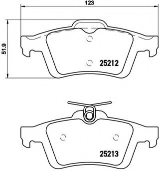 P24148 BREMBO (Германия) Колодки гальмівні дискові FORD: C-MAX II 1.6 EcoBoost/1.6 Flexifuel/1.6 LPG/1.6 TDCi/1.6 Ti/2.0 TDC P24148 BREMBO