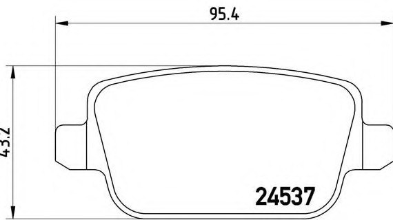 P24075 BREMBO (Германия) Колодки гальмівні дискові задні, FORD: FOCUS II 2.5 RS/2.5 RS 500 04-, GALAXY 1.6 EcoBoost/1.6 TDCi/ P24075 BREMBO