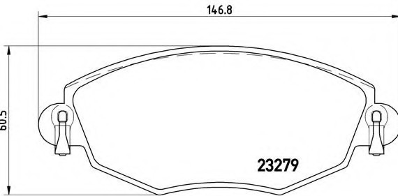 P24060 BREMBO (Германия) Колодки тормозные дисковые передн, FORD: METROSTAR 2.0/2.5 00-07, MONDEO III 1.8 16V/1.8 SCi/2.0 16V P24060 BREMBO