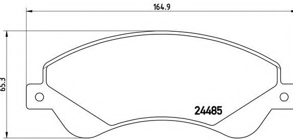 P24065 BREMBO (Германия) Колодки гальмівні дискові передні, FORD: TRANSIT TOURNEO 2.2 TDCi 06-, TRANSIT 2.2 TDCi 06-, TRANSIT P24065 BREMBO