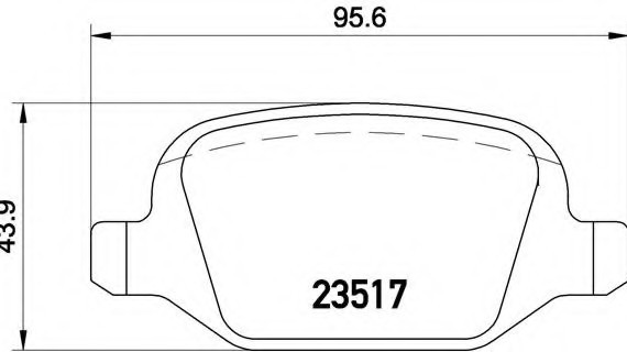 P23065 BREMBO (Германия) Колодки гальмівні дискові задні, ALFA ROMEO: 147 1.6 16V T.SPARK/1.6 16V T.SPARK ECO/1.9 JTD/1.9 JTD P23065 BREMBO